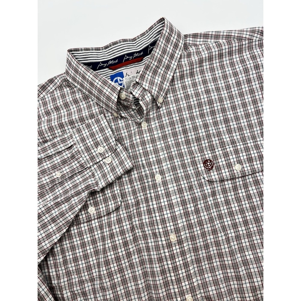 Wrangler Shirt George Strait Cowboy Cut‎ Collection 3XL XXXL Mens Red Plaid